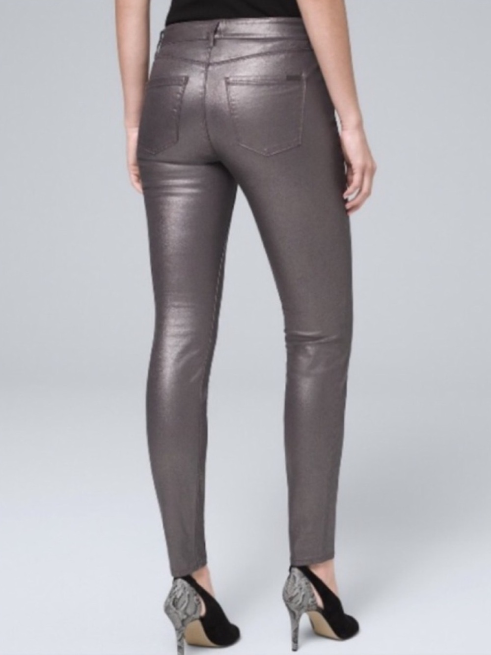 NWOT Metallic Skinny Jeans - Picture 3 of 9